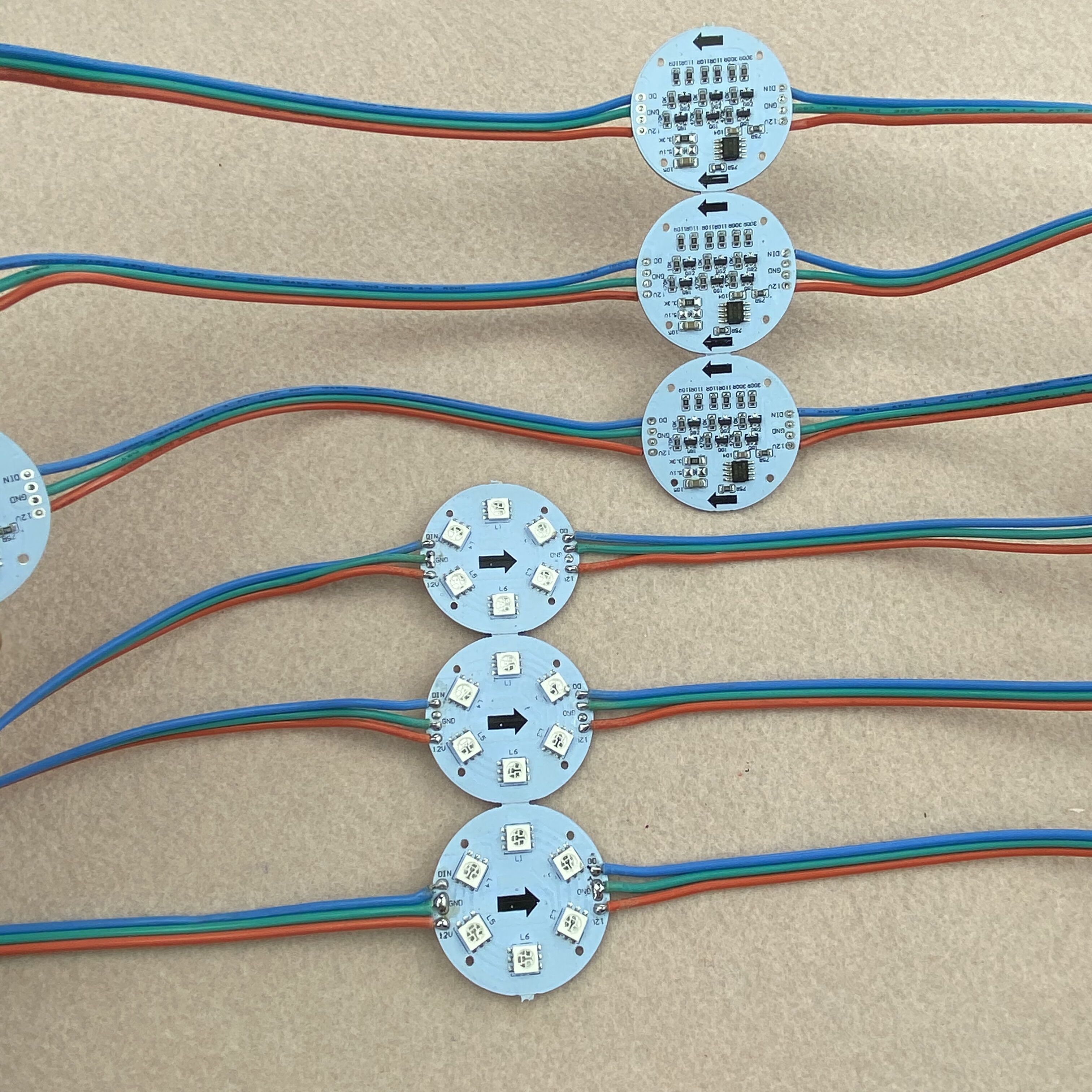 20pcs 38mm diameter WS2811 pixel module,non-waterproo;1.44W;DC12V input