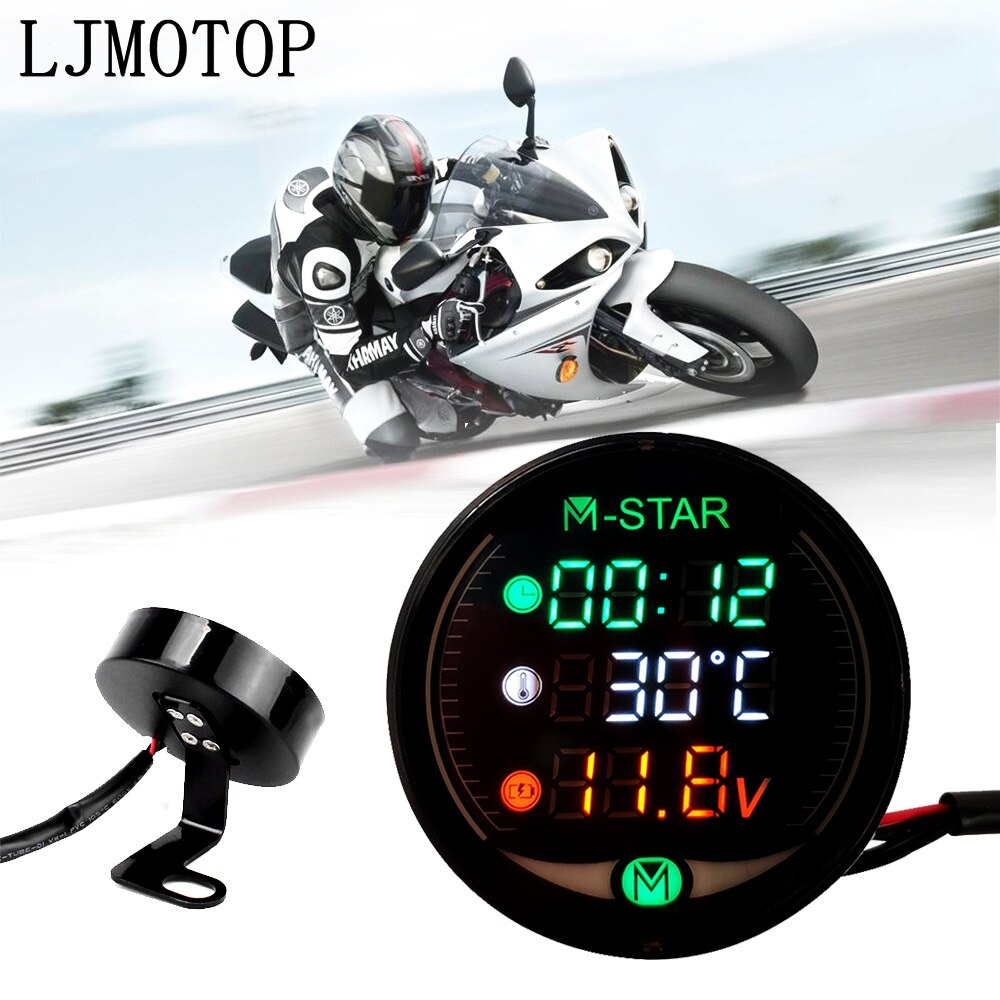 Nacht Vision Motorrad Meter Zeit Temperatur Spannung Tabelle Für Kawasaki ZX7R/ZX7RR ZX9 ZZR1200 ER-5 GPZ500S/EX500R NINJA