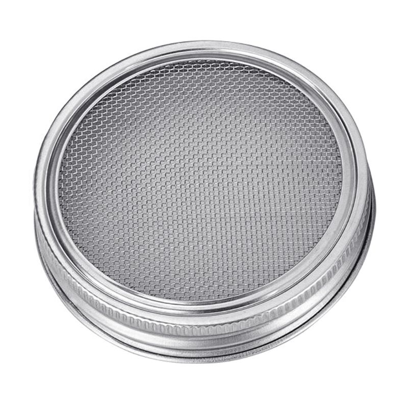 Sprouting Jar with 304 Stainless Steel Screen Lid Wide Mouth Quart Mason Sprouter Germinator for Organic Alfalfa Bean