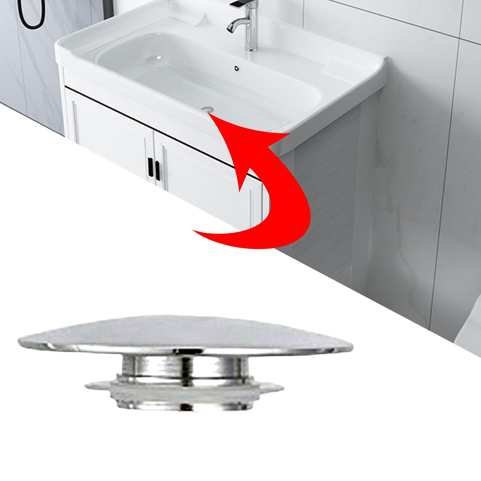 Chrome Bath Sink Plug Replacement Adjustable Bolt Seal Detachable Basin Plug for Bathroom Sinks Kitchen Fixtures Home Plumbing