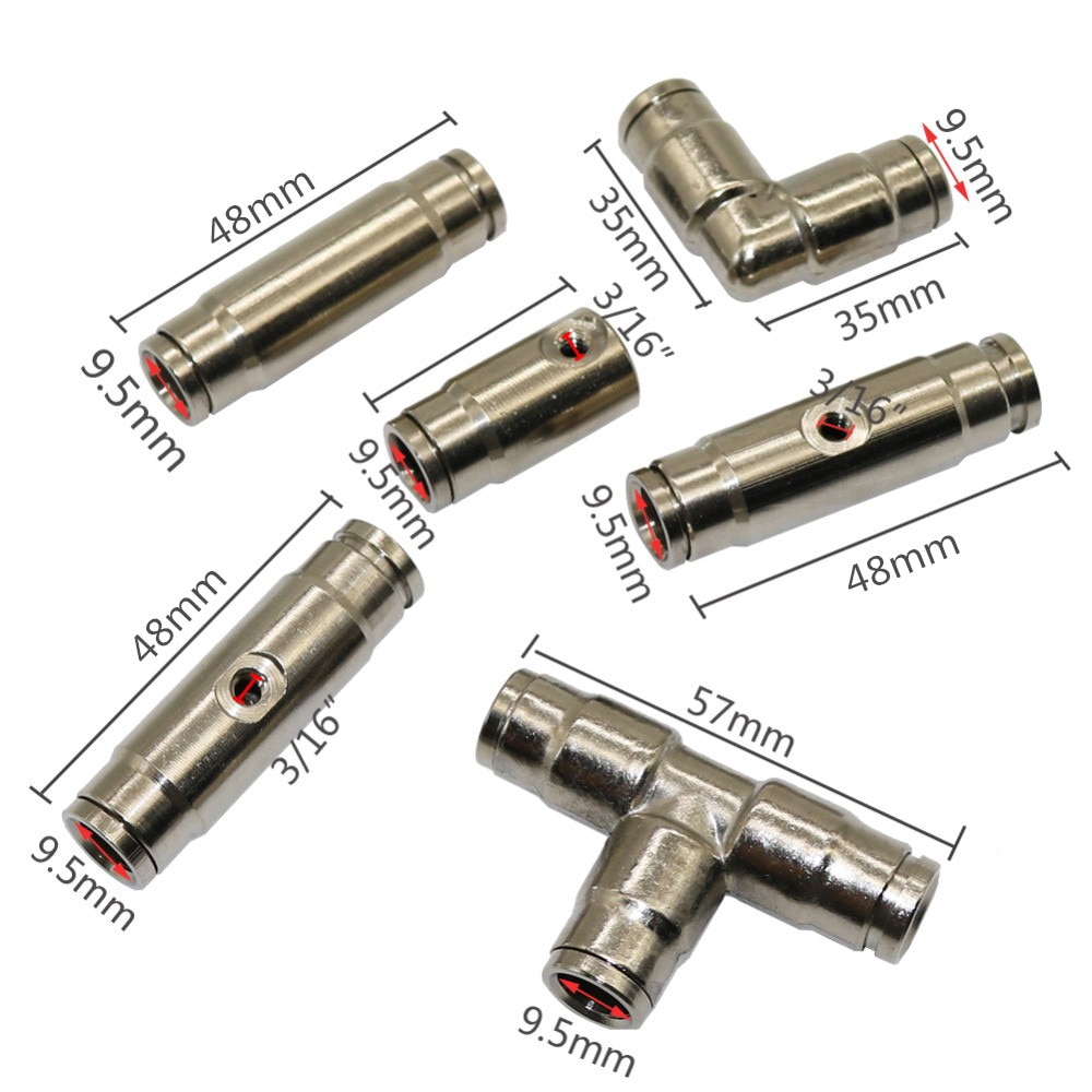 Hochdruck-Schnellkupplung, 3/8 Zoll Slip-Lock-Anschluss für 3/16 Zoll Gewinde, Sprühkopf, landwirtschaftliche Kühlung, Zerstäubungsdüse, 10 Stück