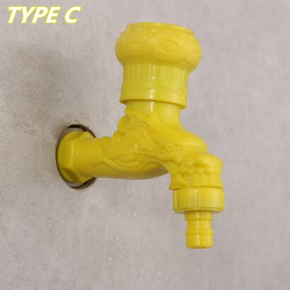 Thuis Wall Mount Bibcock Decoratieve Outdoor Tuin Kraan Wasmachine Mop Badkamer Kraan WC Plastic Kranen Torneira: B034