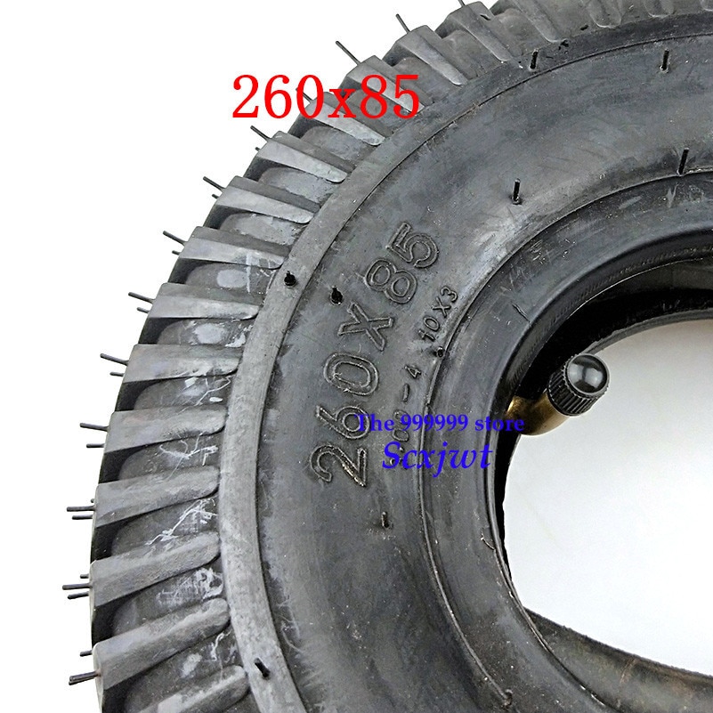 High Performance 260x85 Tire and Inner Tube 3.00-4(10"x3", 260*85) Knobby Scooter, ATV and Go Kart Tire and Tube Motor Tire