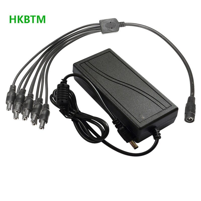 Câble d'alimentation 12V 5a DC pour caméra de sécurité DVR analogique AHD TVI CVI, système de vidéosurveillance