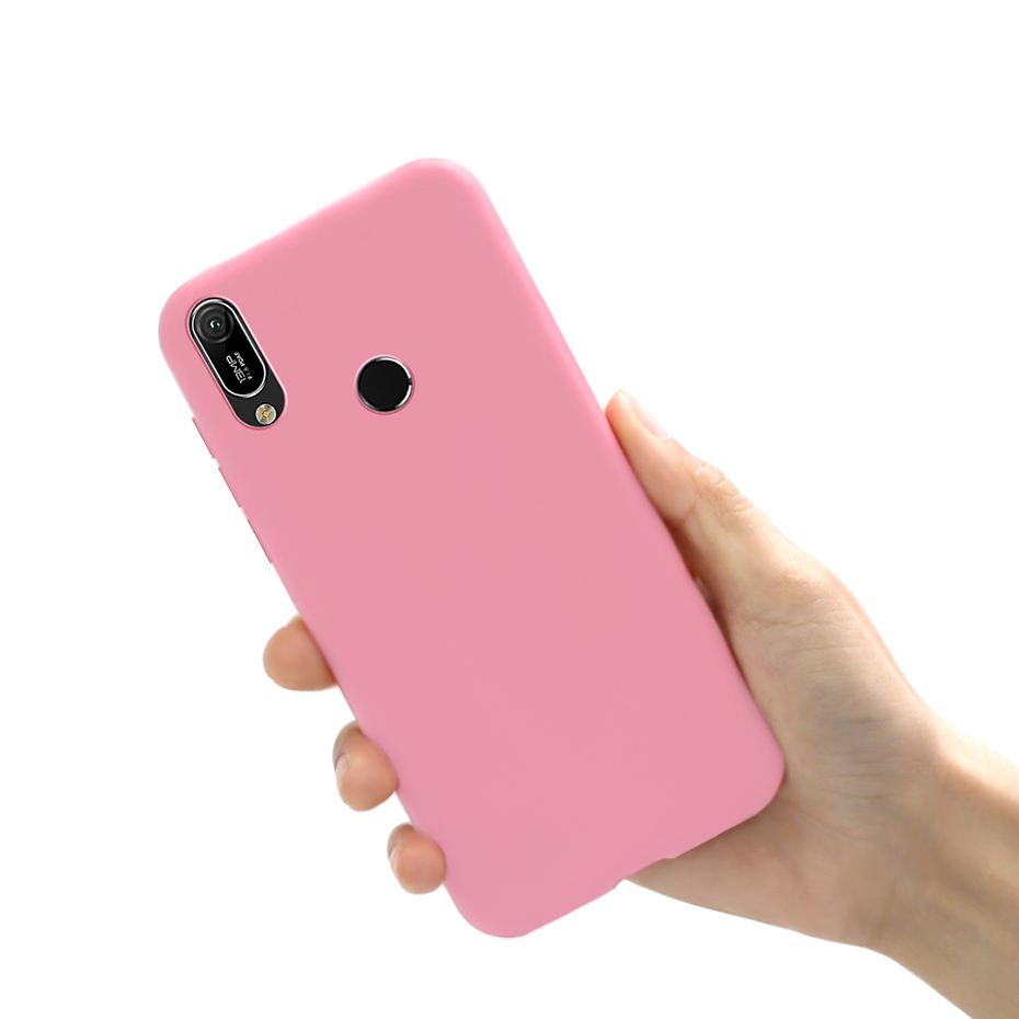 Originele Telefoon Case voor Huawei Honor 8A Camera Bescherming Cover Voor Huawei Honor 8A Y6 Y6S Matte Siliconen Gevallen fundas: Microvezel / Roze