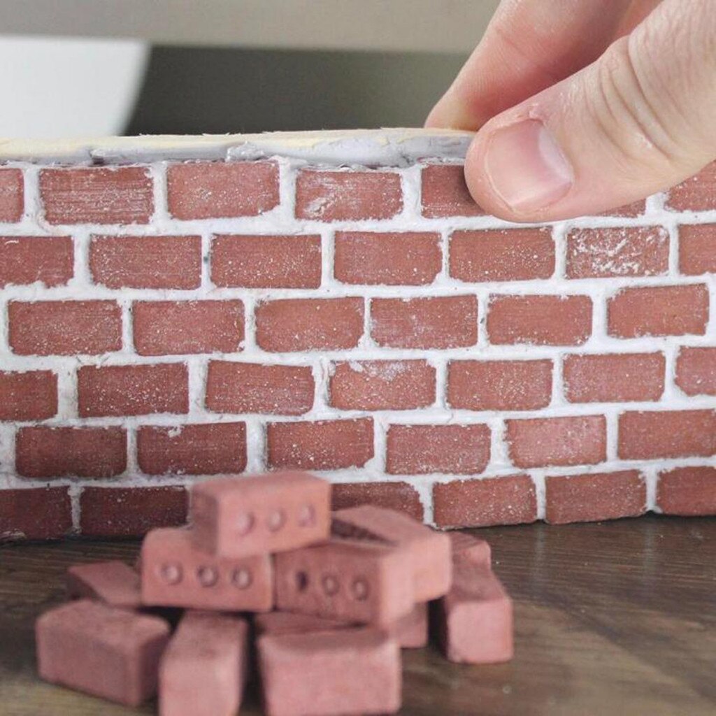 Mini mursten børn uddannelse sjov børn lærer legetøj 25 stk mini cement cinder mursten til at bygge din egen lille mur  #yl5