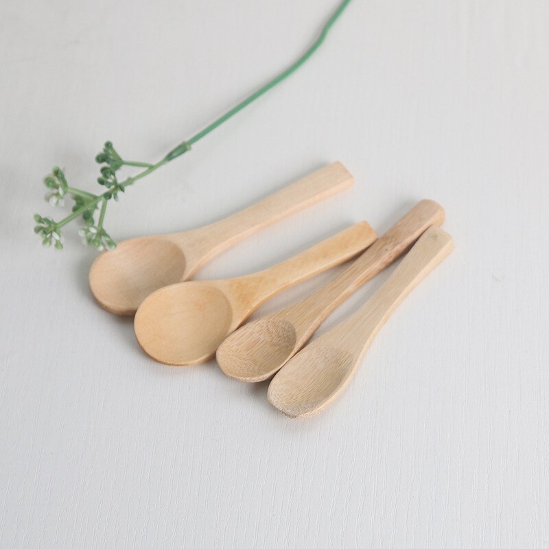 1 cucharas pequeñas de madera Mini cucharas de madera natural Mini cucharas de condimentos para cocina condimentos de cocina