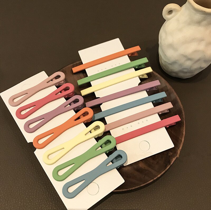 7 stks/set Meisje Haar Clips voor Haar Styling Matte Scrub Snap Clip Pin Kinderen Vrouwen Kids Haarspelden Baby Accessoires