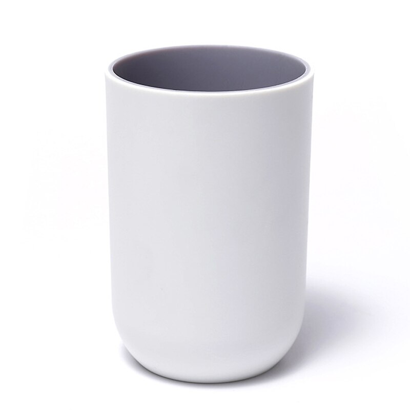 Wash Cups Toothbrush Cup Box Multifunction Tooth Mug PP Wheat Washing Tooth Cup Brush Holder Home Bathroom Accessories: Gray