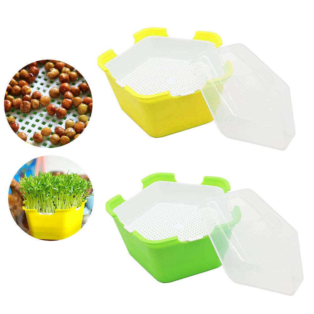 Plant Germination Tray Portable Moisture Proof Planting Box Multifunctional Sprouting Seeds Tray With Cover Gardening