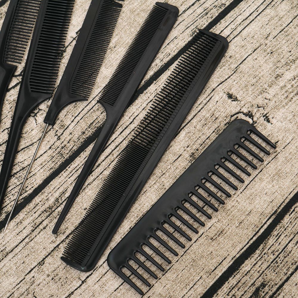 Peine cepillo de pelo para peluquería, peines de pelo antiestáticos, herramientas de para cuidado del cabello, color negro