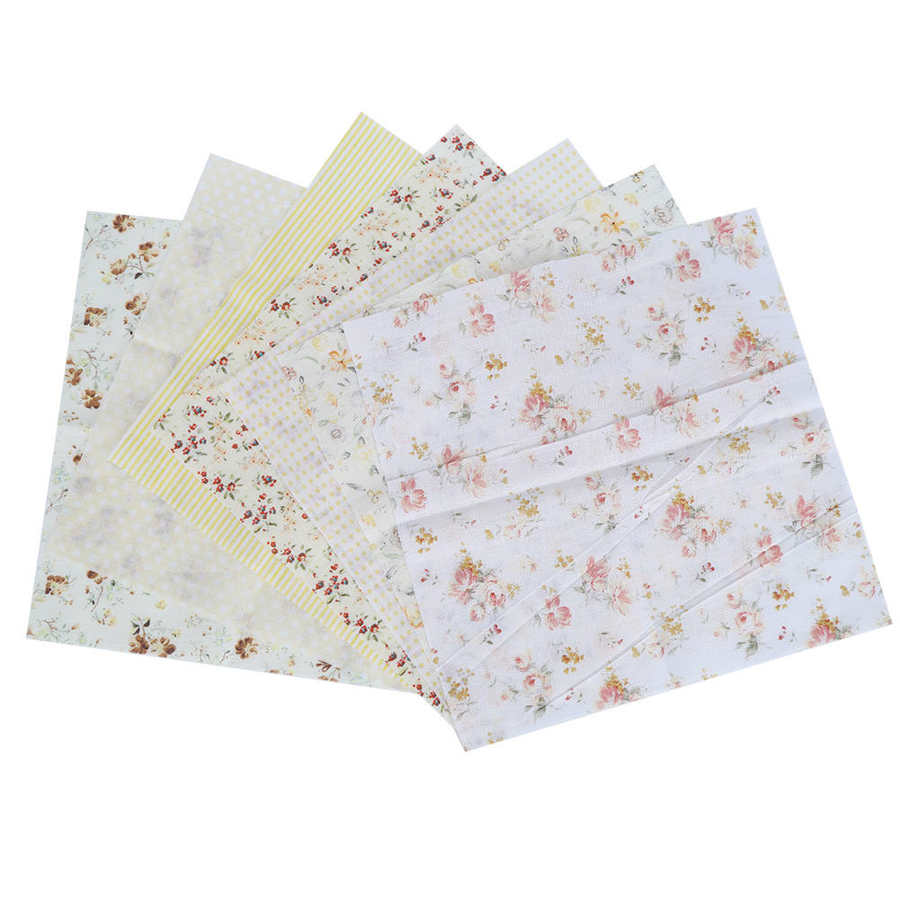 7pcs Premium Fabric Cotton Floral Print DIY Craft Sewing Sewing Print Pattern 50x50cm
