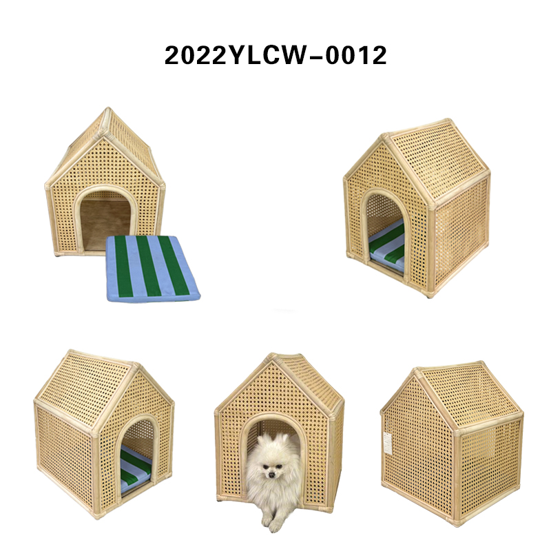 Yxt-koirankoppi/koiranpeti/kissankoppi lemmikkikalusteet ympäristöystävällinen ylellinen käsin kudottu rottinki rottinki lemmikkikoppihäkki kudottu rottinki lemmikkisänky