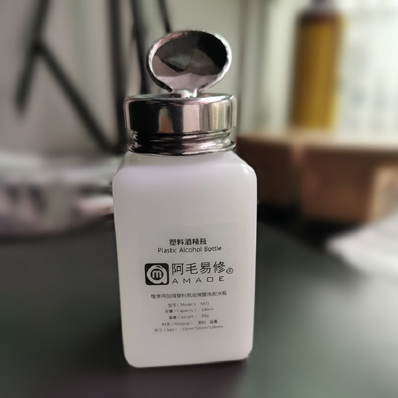 180ML Glass/Plastic Alcohol Bottle Washboard Water Bottle Antistatic Metal Core Cleaning Tool For Mobile Phone Repair