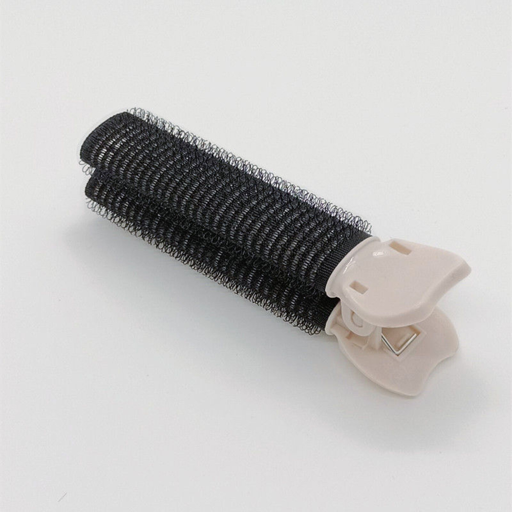 Flequillo de aire fijable, tubo rizador de plástico, plancha autoadhesiva mágica para rizar el cabello, figura perezosa, rizadores de pelo: black