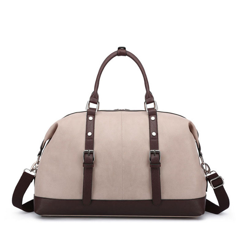 Business Casual Vintage PU Leather Simple Tote Bag Men outdoor Bag Travel Shoulder Luggage Bags Large Capacity Handbag For Women