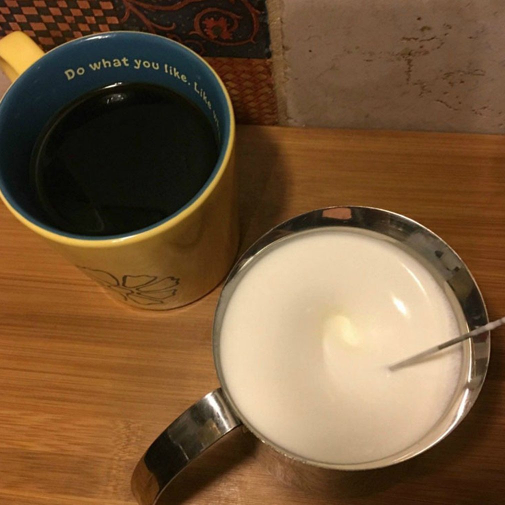 Electric Coffee Milk Frother Foamer Mixer Stainless Steel Latte Stirrer Gadget Tools Hand Held Stirrer For Chocolate Latte