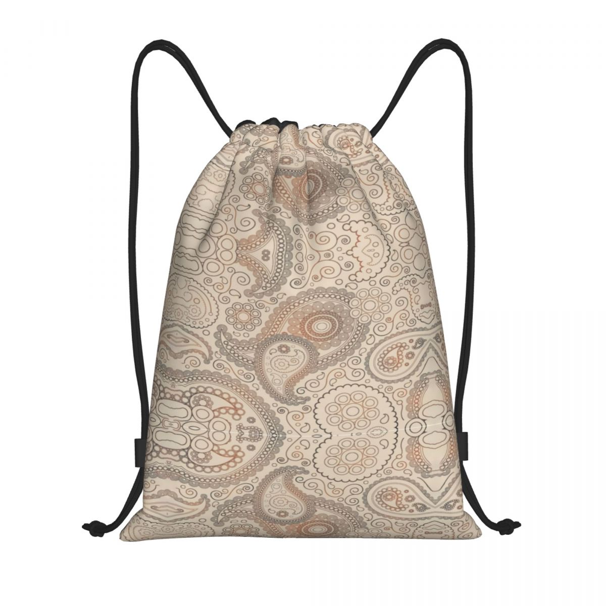 Custom Cool Paisley Bandana Style Drawstring Bags Women Men Lightweight Sports Gym Storage Backpack: MULTI
