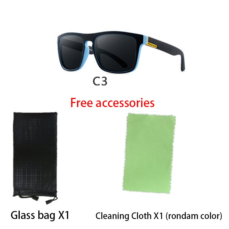 Gepolariseerde Zonnebril Mannen Mode Ogen Beschermen Zonnebril Met Accessoires Unisex rijden bril oculos de sol UV400: C3