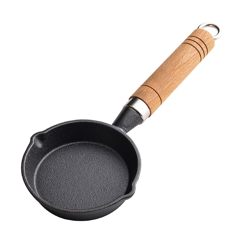 Mini olla de hierro fundido para huevos fritos, artefacto para dumplings, aceite , sartén pequeña especial para aceite, sartén antiadherente