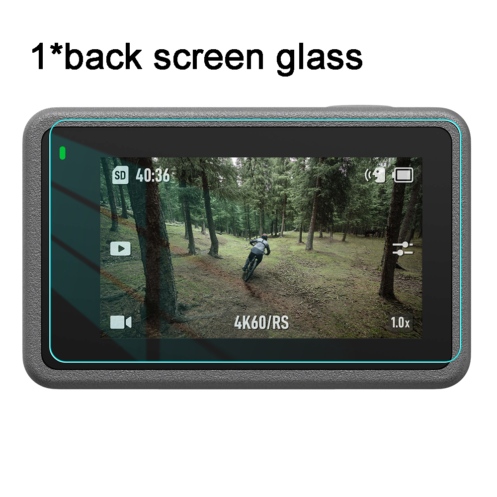 Vidrio templado para DJI OSMO Action 4/Action 3, accesorios para cámaras deportivas, Protector de pantalla transparente, película protectora de lente frontal y trasera: Color azul / Universal