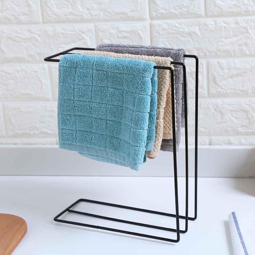 1PC Kitchen Towel Holder Towel Rack Stand Kitchen Sink Folding Washing Towel Rag Drainer Holder Storage Rack