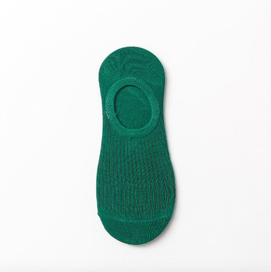 10 kolorów niewidoczne skarpetki dla kobiet dziewczynki stałe czarne białe szare khaki zwykły bawełna niewidzialne skarpetki antypoślizgowe typ 1 paczka: zielony