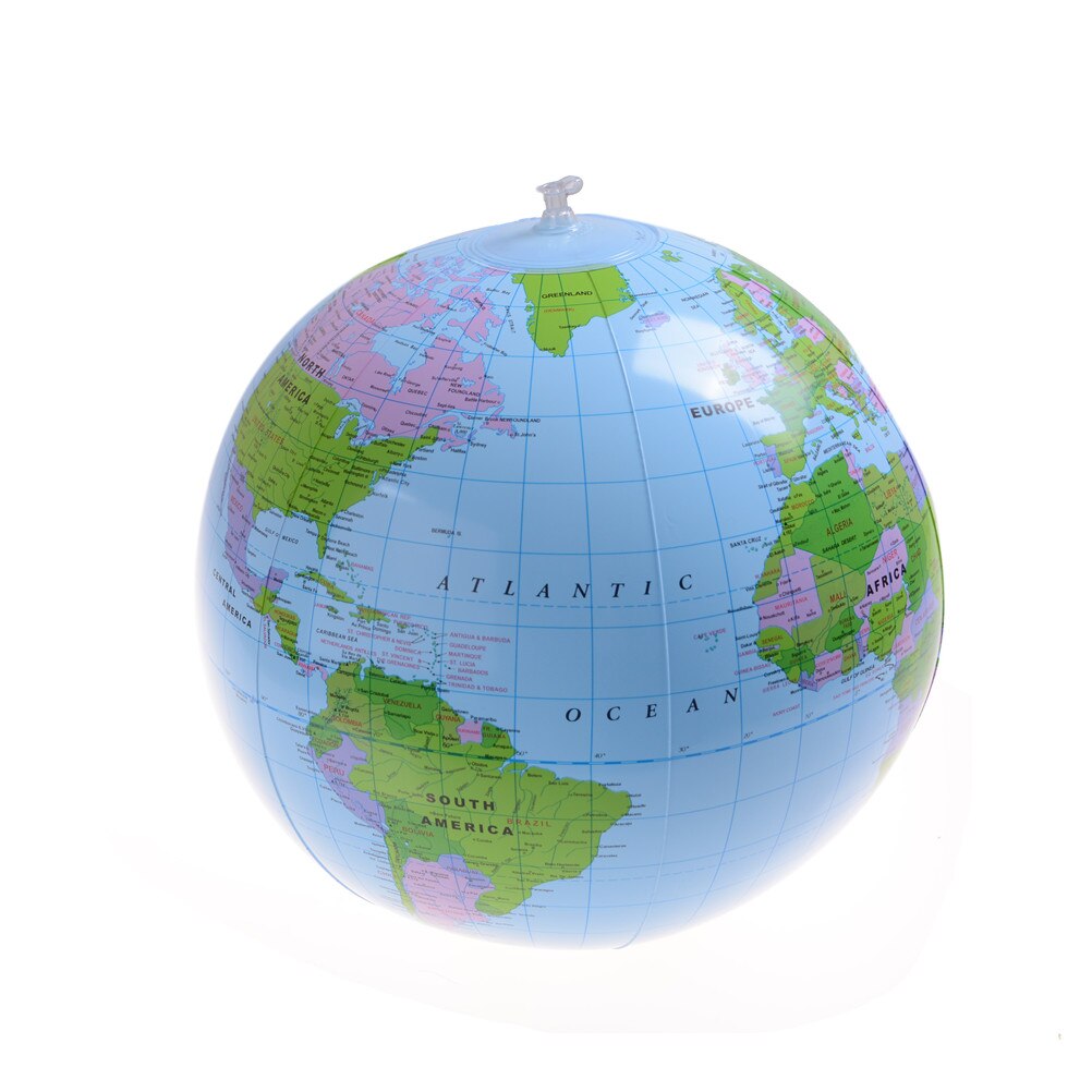 40CM Early Educational Inflatable Earth World Geography Globe Map Balloon Toy Beach Ball Language learning tools