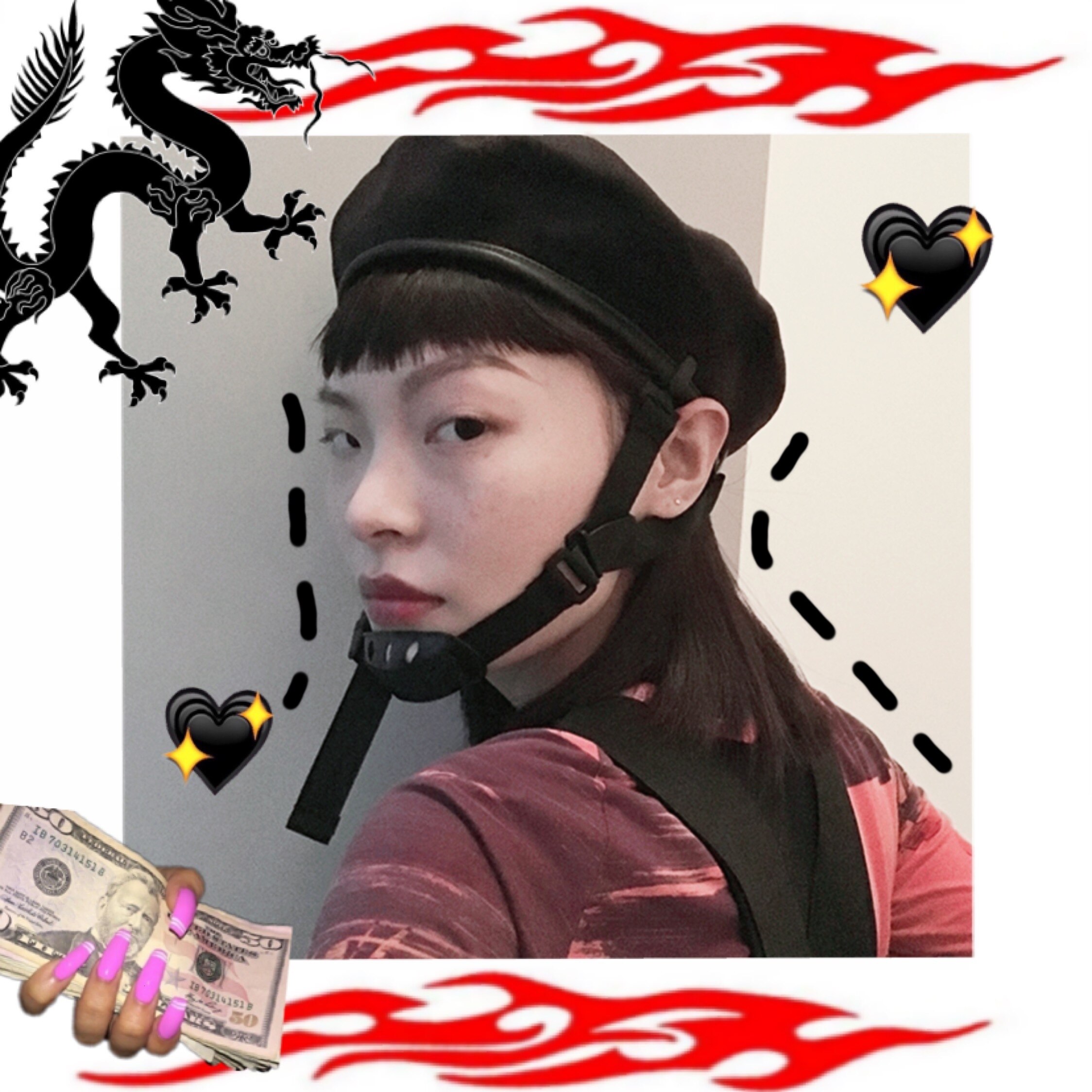 Harajuku Fibbia Regolabile Donna Berretti Neri di Modo di Autunno di Inverno Della Ragazza del Cappello Pittore