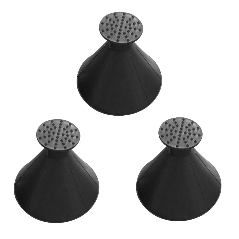 1/3Pcs Magic Auto Ijskrabber Auto Venster Kegel Schraper Trechter Sneeuw Remover Apparaat Auto Voorruit Borstel voor Sneeuw Schoonmaken Tool: Rood