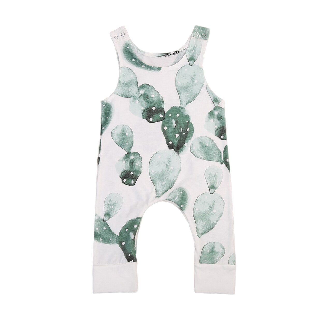 Zomer babymeisje jongen cactus print romper mouwloze jumpsuit playsuit outfit