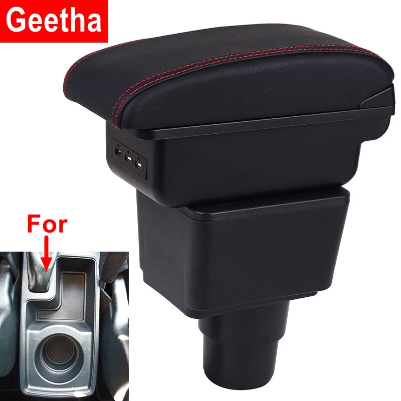 For Ford EcoSport Car Armrest Box Interior Details Retrofit Accessories Center Console Cup Holder USB Charging -2022