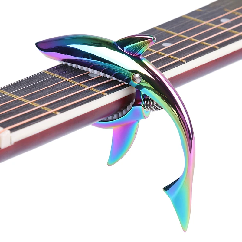 Capodastre de guitare requin en métal, alliage de Zinc de , Clip à changement rapide, pont de guitare basse, accessoires d'instruments à cordes