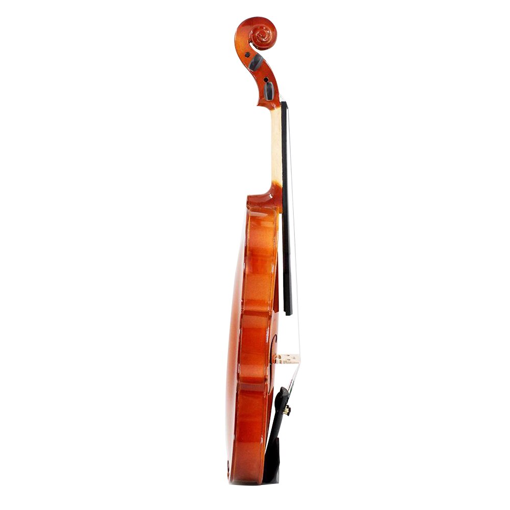 Fiolin 3/4 størrelse naturlig fiolin basswood stålstreng arbor bue med koffert kolofonium bro bue instrument fiolin for nybegynnere