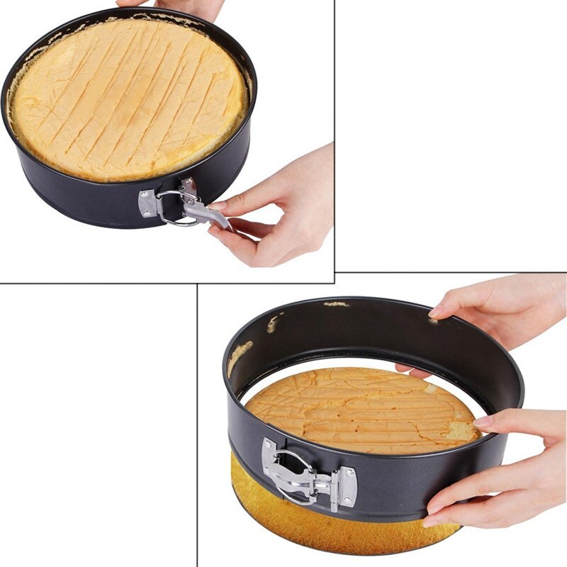 Metal Cake Baking Pan Removable Bottom Springform Cheesecake Pan Round Shape Non-stick Baking Molds Kitchen Bakeware