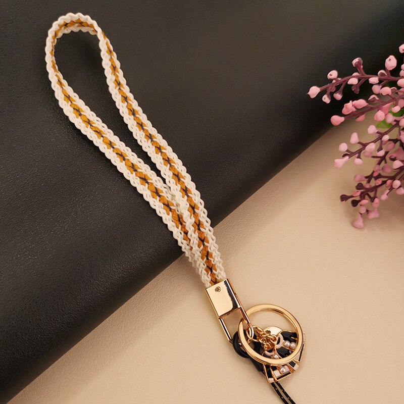 Telefoon Case Sleutelhanger Korte Polsband Mobiele Telefoon Korte Kleine Geur Gevlochten Lanyard Armband Hanger Anti-Verloren Lanyard: 03