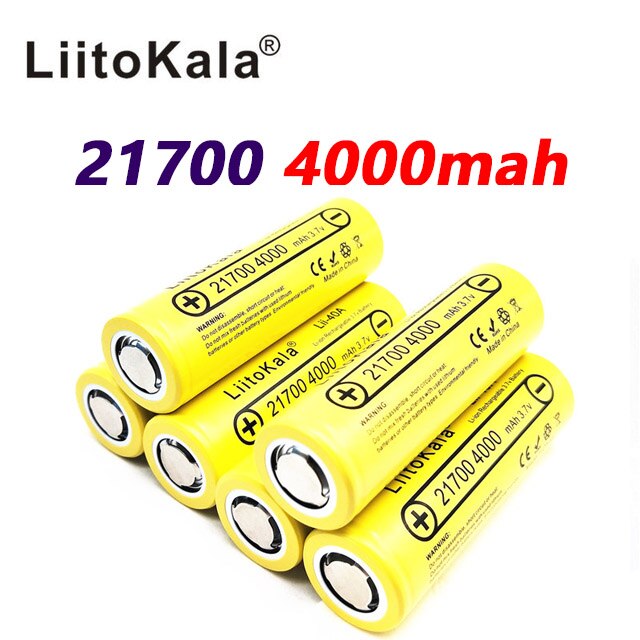 LiitoKala Lii-40A 21700 4000 mah Oplaadbare Li-Ion Batterij 3.7 v 15A Power 5C Ontlading