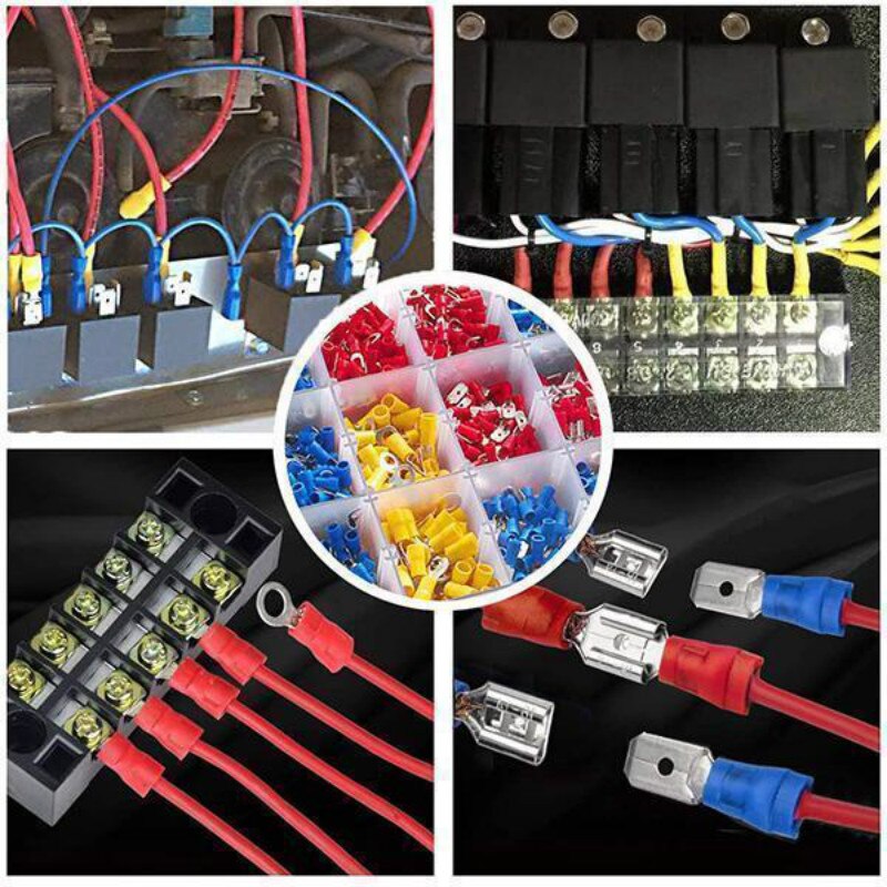 Universal Insulated Wire Electrical Connectors 280PCS Assorted Terminals Connectors Assortment Kit Electrical Crimp Spade Termin