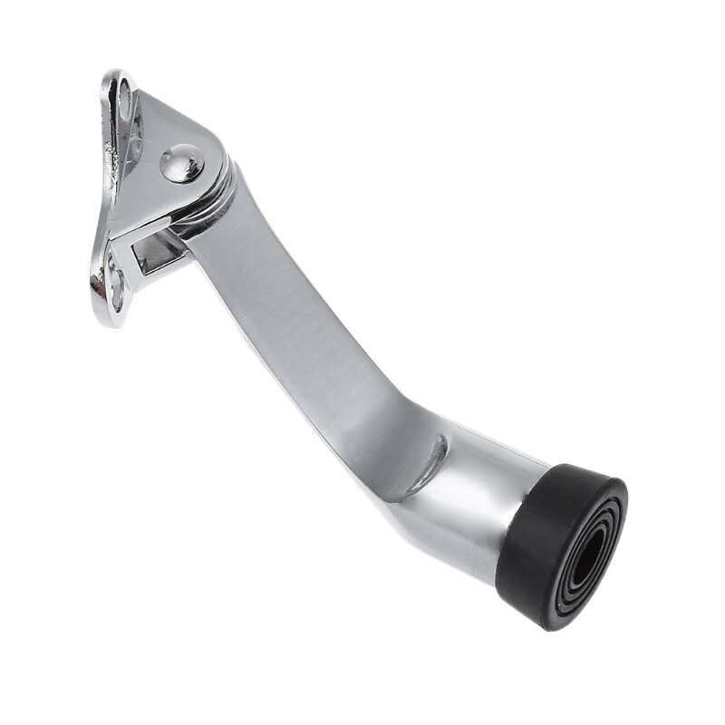 Kick down suporte de porta de liga de zinco, alavanca de porta, atlas, cromado, escritório, rolha de borracha, portas, estilo kick down, dropshipping