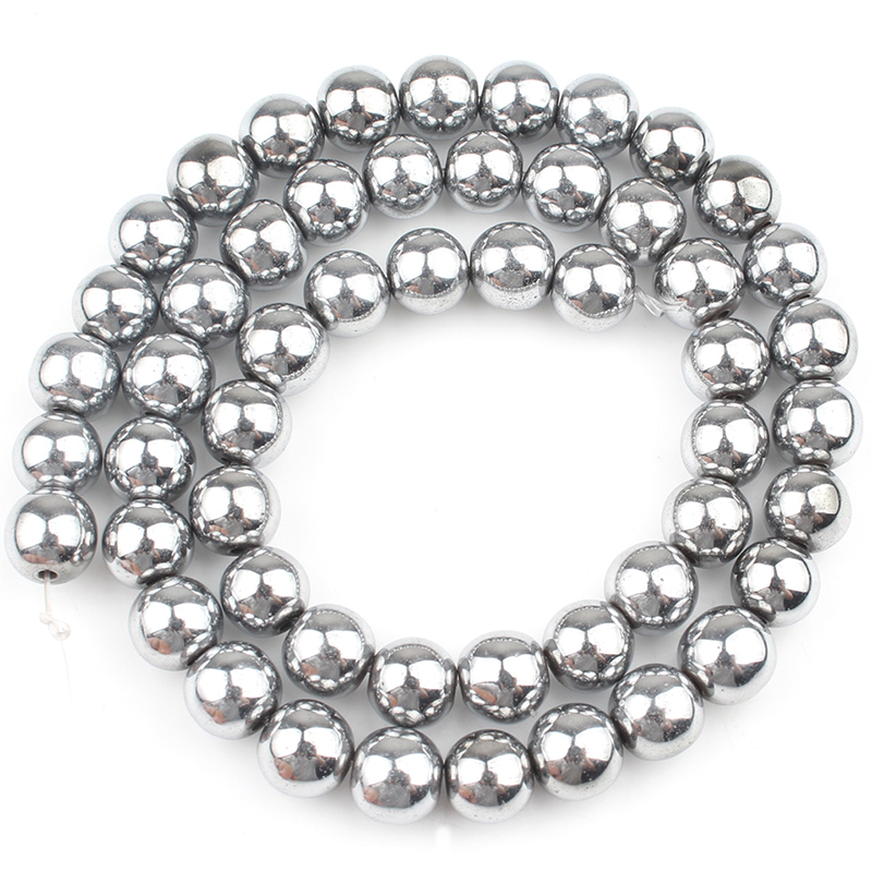 Perles D'espacement En Hématite Naturelle - 10mm, Forme Rondelle