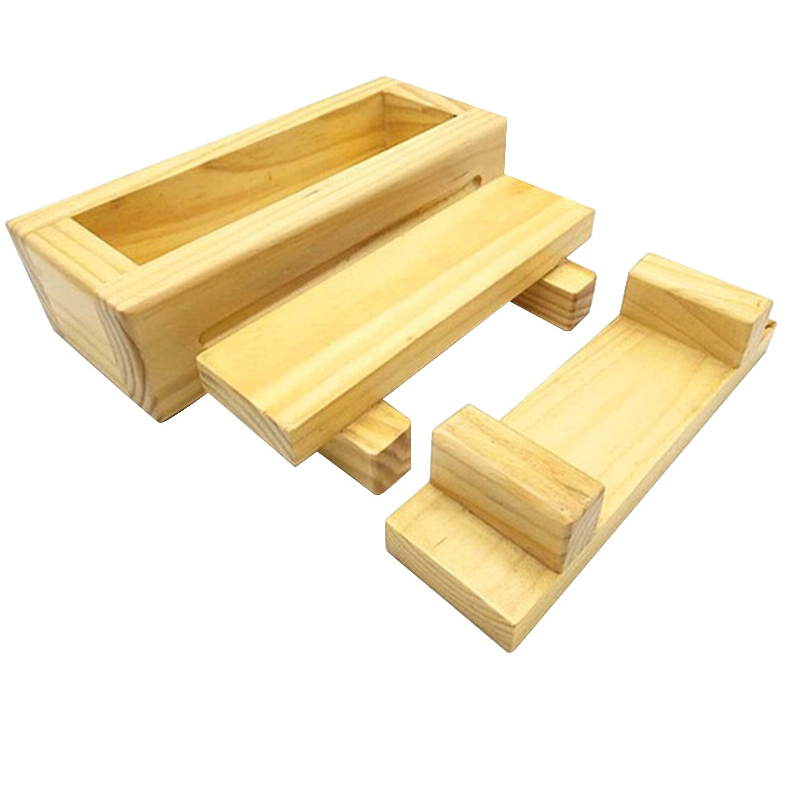 Bamboo Wooden Rectangular Sushi Press Mold Box Sushi Making Kit DIY Sushi Rice Roller Molds Sushi Kitchen Making Tools