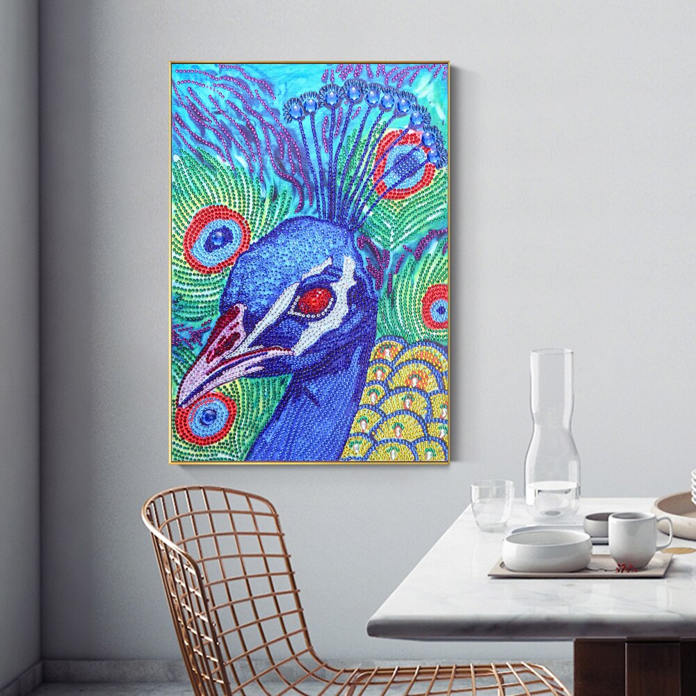 Pauw Vogels Kleur Handgemaakte Diy Diamant Schilderen Creatieve Handgemaakte Woondecoratie 11.8x15.7in