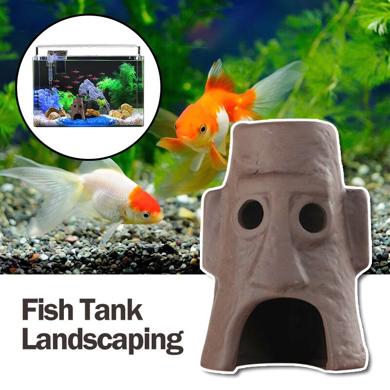 1PC Fish Tank Decor Ideas Micro Landscape Decor Fish Hiding Cave Shrimp Dodge House Resin Ornament Aquarium Landscaping