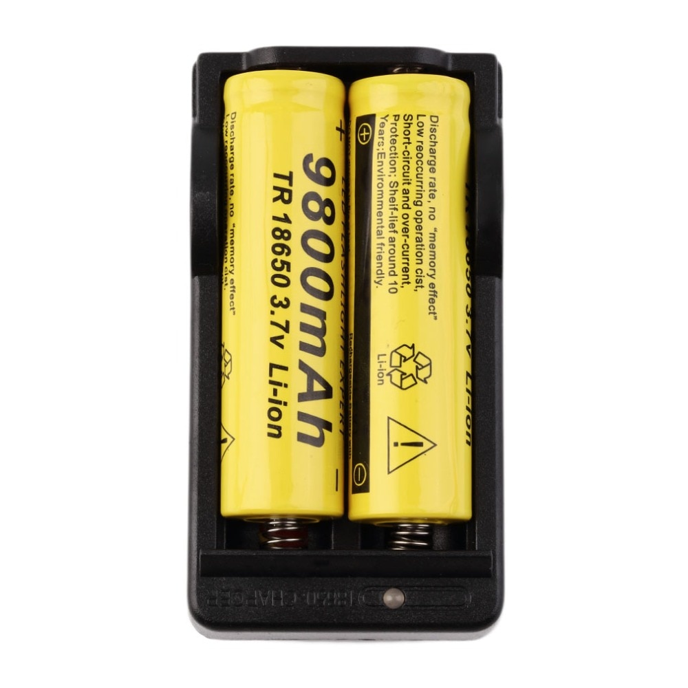 4 sztuk/zestaw 18650 baterii 3.7 V 9800 mAh akumulator litowo-jonowy akumulator z ładowarką dla doprowadziło bateria litowa bateria 18650 komórek