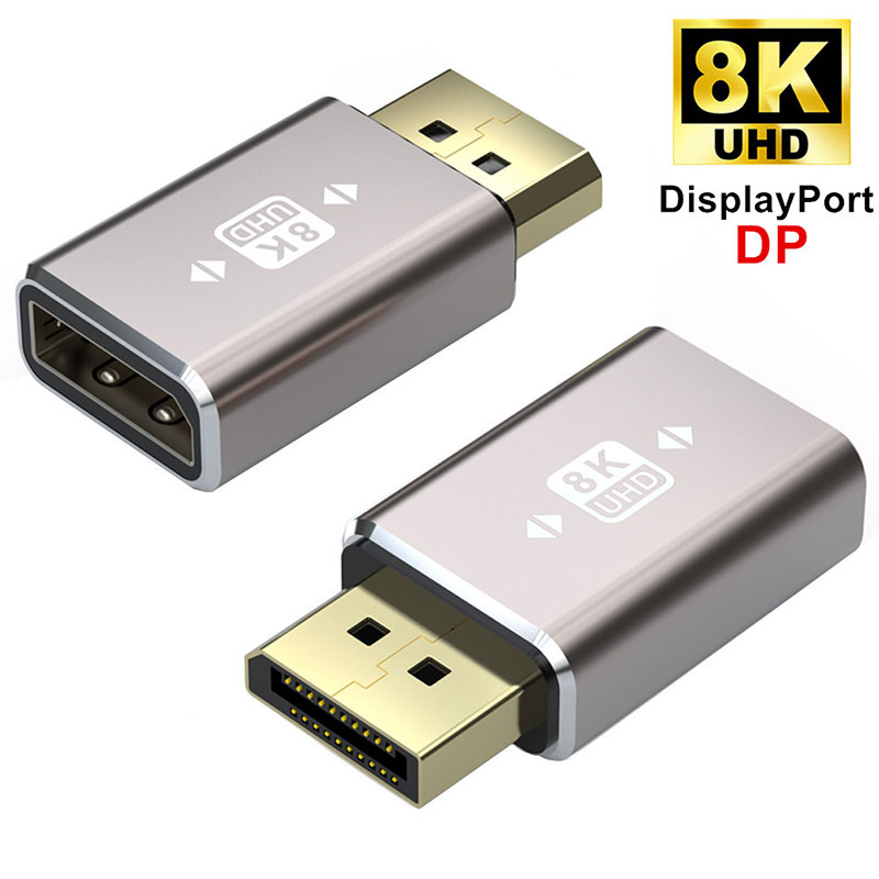Straight DisplayPort Male to Female Adapter Connector 8K DP Male Female Connector Adaptor DisplayPort Female to Female Adaptor: Red