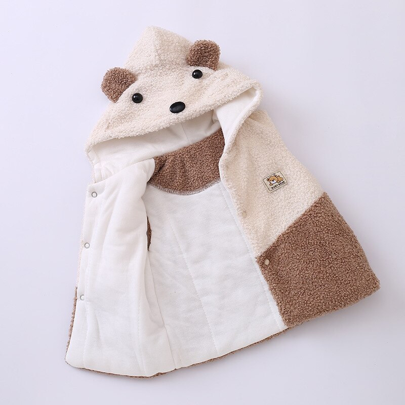 Baby jongens meisjes hooded vest Katoen dikke peuter twee-tone Vest herfst winter lente warm baby kinderen kids kleding 6-24M