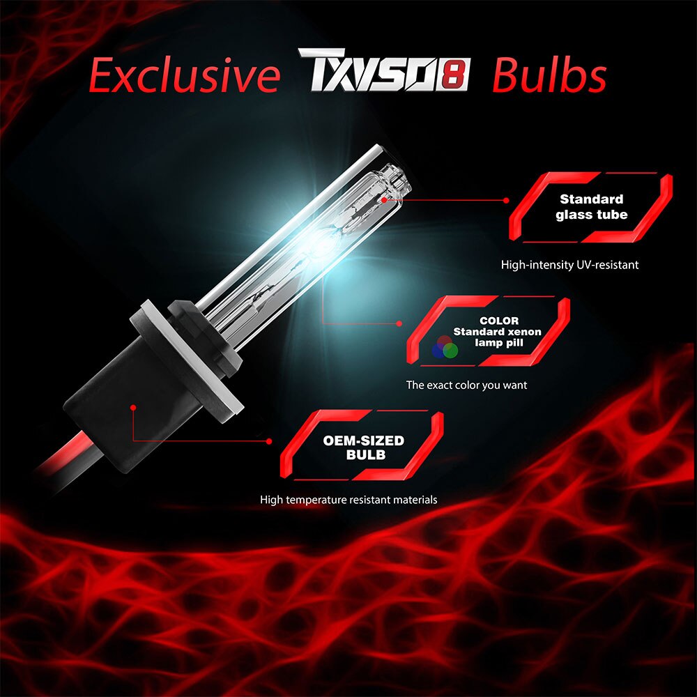 TXVSO8 H27 880 881 Type Xenon Headlight Kit 2Pcs 25W HID Bulbs With Ballast 3000K 4300K 5000K 6000K 8000K 10000K 12000K Headlamp