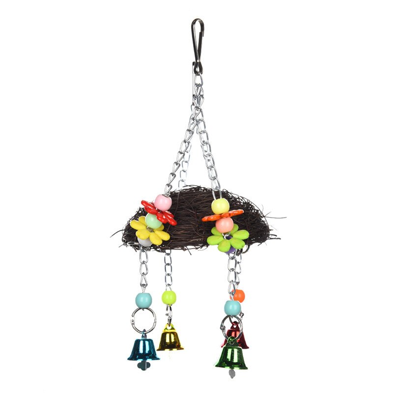 Handcraft Bird's Nest Toys For Birds Parrots To Play Bite Climb Bird Swing Toys