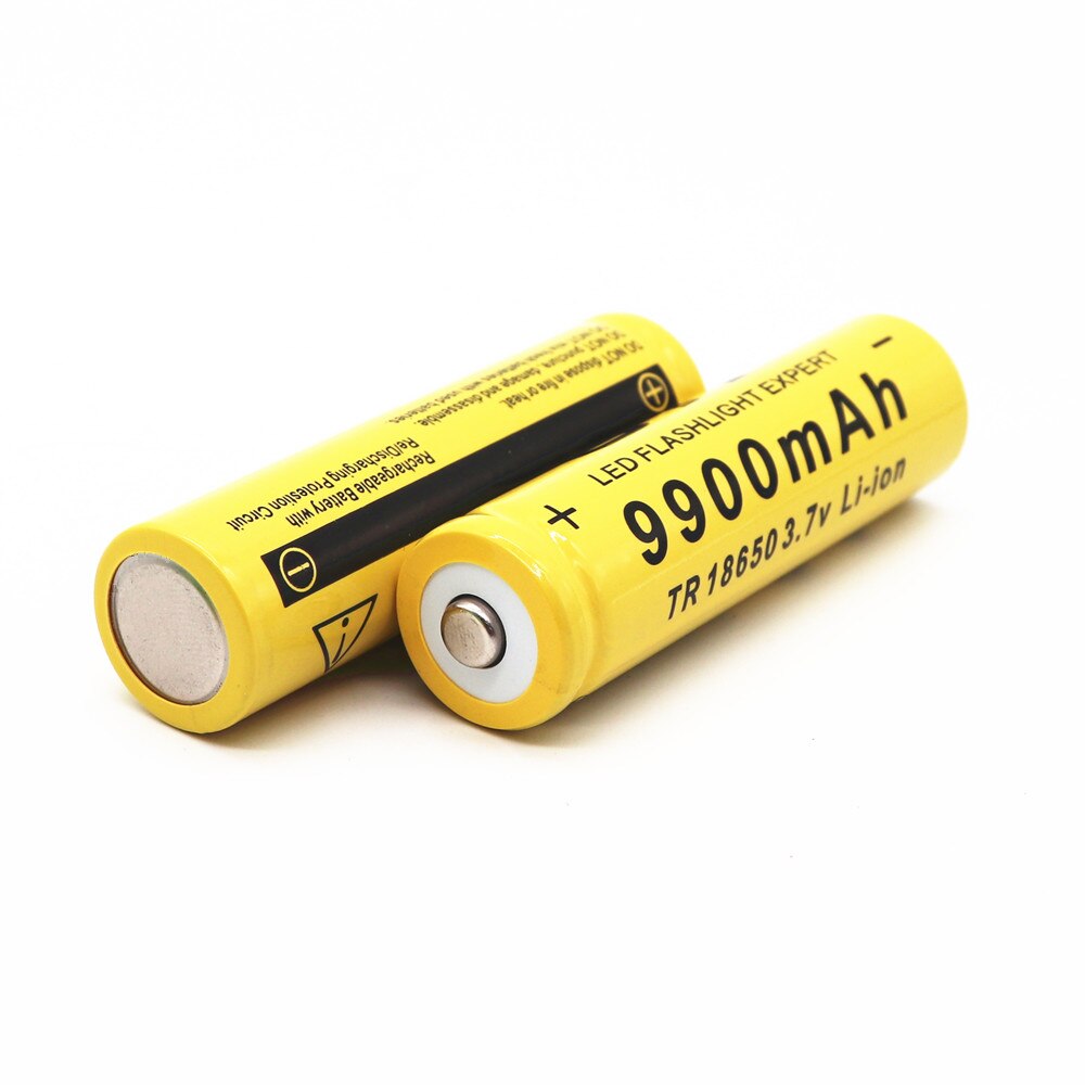 20 Pcs 18650 Batterij 9900Mah 3.7V 18650 Li-Ion Batterijen Oplaadbare Batterij Voor Zaklamp Fakkel +