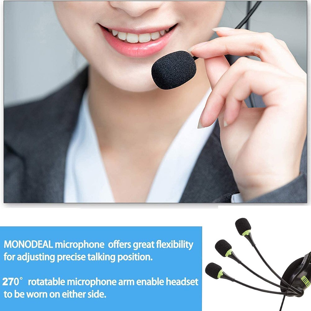 USB Wired Headset With Mic for Online Teaching Call Center Headphone with Microphone Internet Bar Headset For PUGB PC